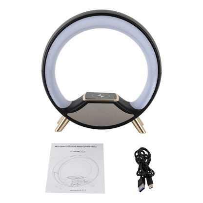 Wake-Up Light Sunrise Alarm Clock met Wireless Charger & Kleurenlamp – 15W LED Bedside Lamp