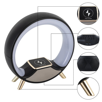 Wake-Up Light Sunrise Alarm Clock met Wireless Charger & Kleurenlamp – 15W LED Bedside Lamp